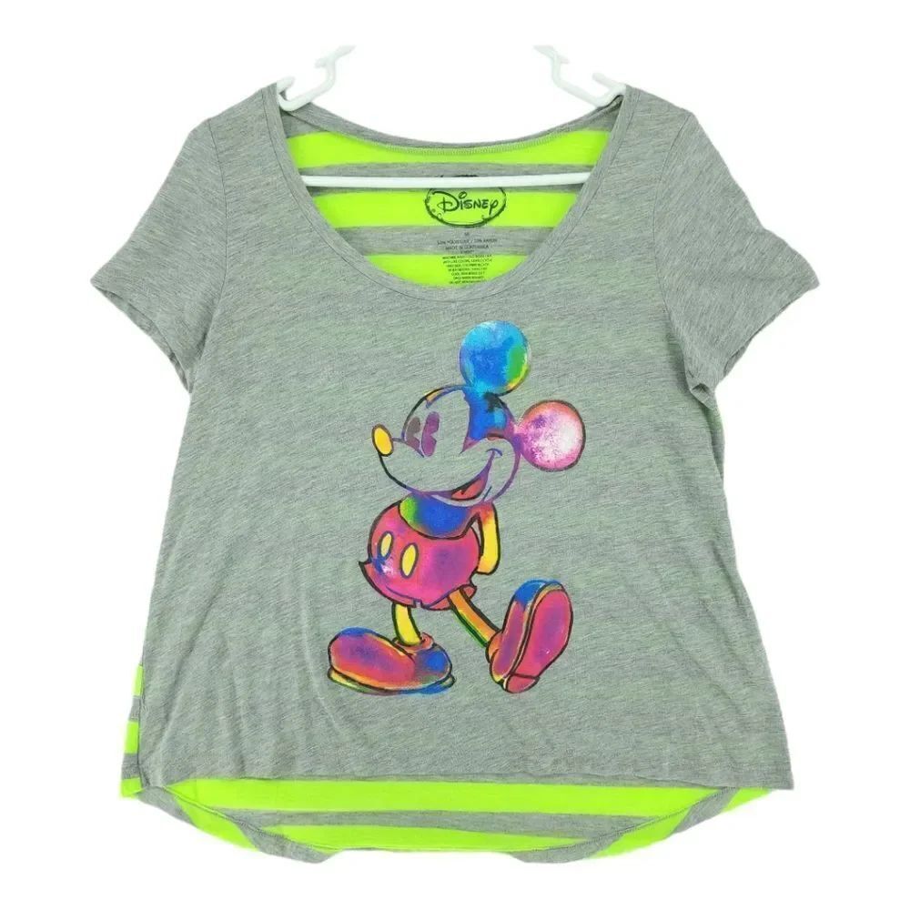 Disney Medium Mickey Mouse Neon Stripe Tunic
